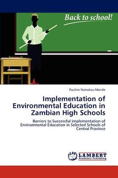 portada implementation of environmental education in zambian high schools (en Inglés)