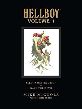 portada Hellboy Library Edition, Volume 1: Seed of Destruction and Wake the Devil (en Inglés)