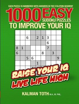 portada 1000 Easy Sudoku Puzzles to Improve Your iq (en Inglés)