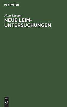 portada Neue Leim-Untersuchungen (en Alemán)