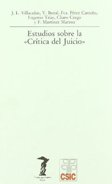 portada Estudios Sobre la Critica del Juicio