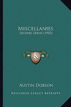 portada miscellanies: second series (1902) (en Inglés)
