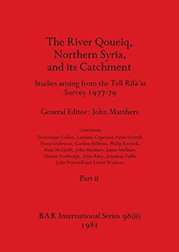 portada The River Qoueiq, Northern Syria, and its Catchment, Part ii: Studies Arising From the Tell Rifa'at Survey 1977-79 (Bar International) (en Inglés)