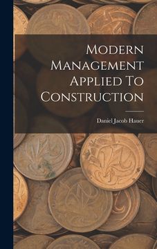 portada Modern Management Applied To Construction (en Inglés)