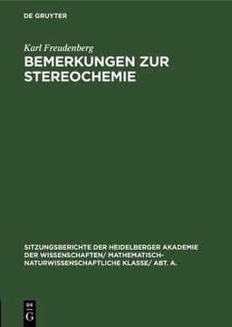 portada Bemerkungen zur Stereochemie (in German)