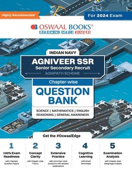 portada Oswaal Indian Navy - Agniveer SSR (Senior Secondary Recruit), (Agnipath Scheme), Question Bank Chapterwise Topicwise for Science Mathematics English R