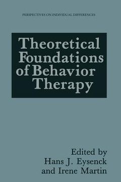 portada Theoretical Foundations of Behavior Therapy