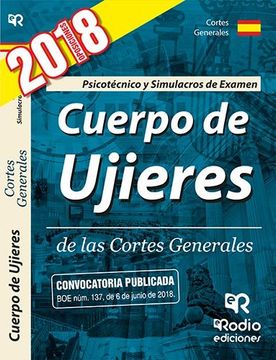 portada Cuerpo de Ujieres de las Cortes Generales. Psicotécnico y Simulacros de Examen (in Spanish)