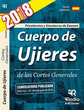 portada Cuerpo de Ujieres de las Cortes Generales. Psicotécnico y Simulacros de Examen