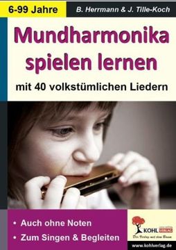 portada Mundharmonika spielen lernen: ... mit 40 volkstümlichen Liedern (en Alemán)