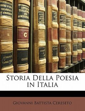 portada Storia Della Poesia in Italia (in Italian)