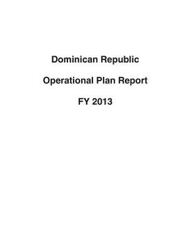 portada Dominican Republic Operational Plan Report FY 2013 (en Inglés)