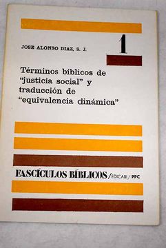 portada Términos Bíblicos de "Justicia Social" y Traducción de "Equivalencia Dinámica"