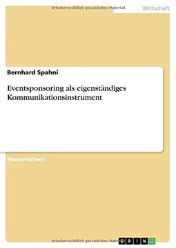 portada Eventsponsoring als eigenständiges Kommunikationsinstrument (German Edition)