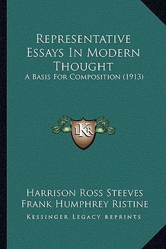 portada representative essays in modern thought: a basis for composition (1913)