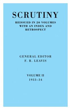 portada Scrutiny: A Quarterly Review Vol. 2 1933-34 (en Inglés)