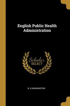 portada English Public Health Administration