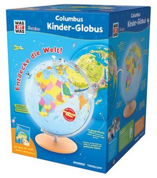 portada Was ist was Junior Columbus Kinder-Globus: Leuchtglobus, Durchmesser 26 cm, Extra: Mit Weltatlas (in German)