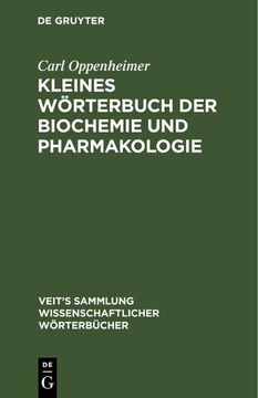 portada Kleines Wörterbuch der Biochemie und Pharmakologie (in German)