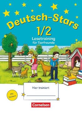 portada Deutsch-Stars - Allgemeine Ausgabe - 1. /2. Schuljahr: Lesetraining für Tierfreunde - Übungsheft - mit Lösungen (in German)