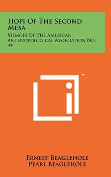 portada hopi of the second mesa: memoir of the american anthropological association no. 44 (in English)