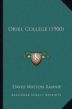 portada oriel college (1900) (en Inglés)
