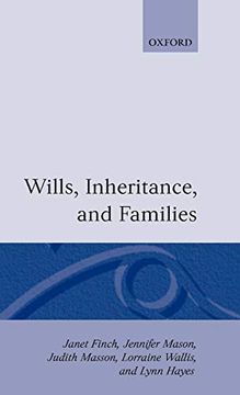 portada Wills, Inheritance, and the Family (Oxford Socio-Legal Studies) 