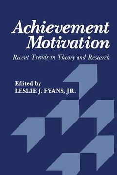portada Achievement Motivation: Recent Trends in Theory and Research (en Inglés)