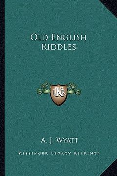 portada old english riddles (en Inglés)