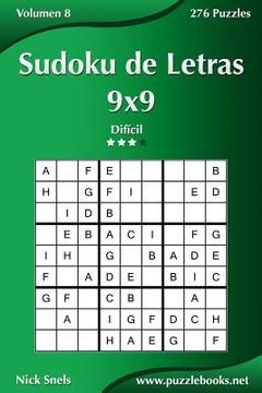 portada Sudoku de Letras 9x9 - Difícil - Volumen 8 - 276 Puzzles