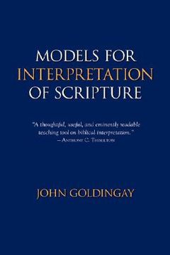 portada models for interpretation of scripture (en Inglés)