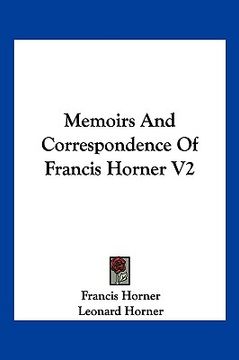 portada memoirs and correspondence of francis horner v2