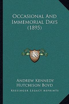 portada occasional and immemorial days (1895) (en Inglés)