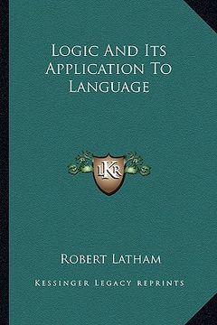 portada logic and its application to language (en Inglés)