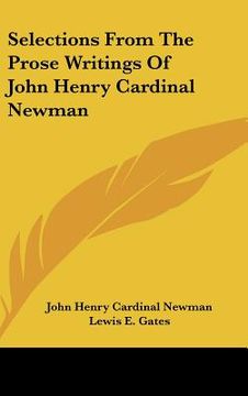 portada selections from the prose writings of john henry cardinal newman