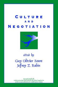portada culture and negotiation: the resolution of water disputes (in English)