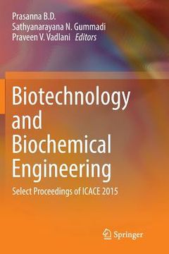 portada Biotechnology and Biochemical Engineering: Select Proceedings of Icace 2015 (en Inglés)