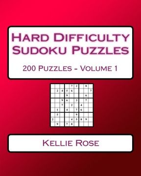 portada Hard Difficulty Sudoku Puzzles Volume 1: Hard Sudoku Puzzles For Advanced Players