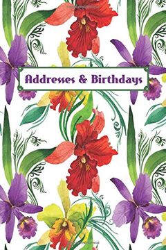 portada Addresses & Birthdays: Watercolor Fancy Orchids (en Inglés)