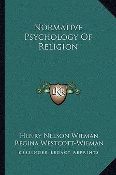 portada normative psychology of religion (en Inglés)