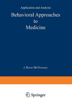 portada Behavioral Approaches to Medicine: Application and Analysis (en Inglés)