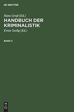 portada Handbuch der Kriminalistik. Band 2 (Handbuch der Kriminalistik, 2) (German Edition) [Hardcover ] 