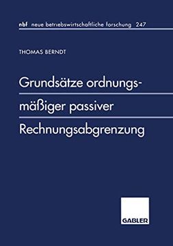 portada Grundsätze Ordnungsmäßiger Passiver Rechnungsabgrenzung (en Alemán)