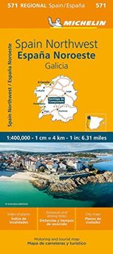 portada Galicia - Michelin Regional map 571: Straã en- und Tourismuskarte 1: 400. 000 (Michelin Maps, 571) (en Inglés)