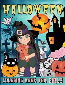 portada Halloween Coloring Book For Girls (in English)