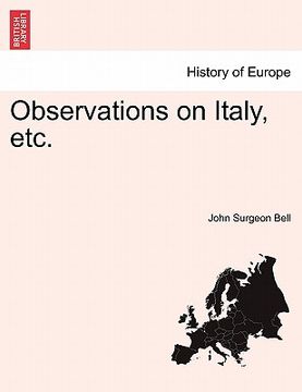 portada observations on italy, etc. (in English)