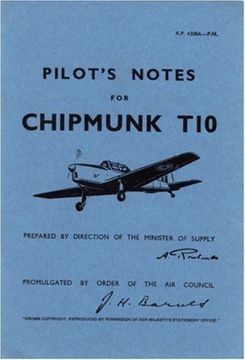 portada de havilland chipmunk t10 -pilot's notes (en Inglés)