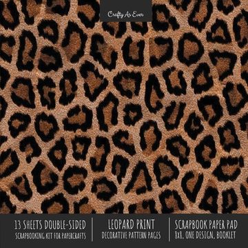 portada Leopard Print Scrapbook Paper Pad 8x8 Scrapbooking Kit for Cardmaking Gifts, DIY Crafts, Printmaking, Papercrafts, Decorative Pattern Pages (in English)