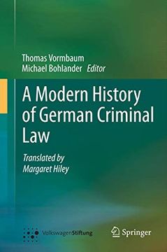 portada A Modern History of German Criminal law (in English)