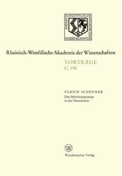 portada Das Mehrheitsprinzip in der Demokratie: 175. Sitzung am 15. März 1972 in Düsseldorf (Rheinisch-Westfälische Akademie der Wissenschaften) (German Edition)